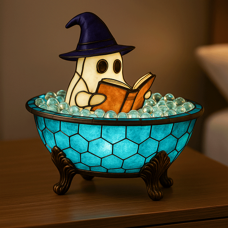 👻Cute Ghost Reading Book Lamp