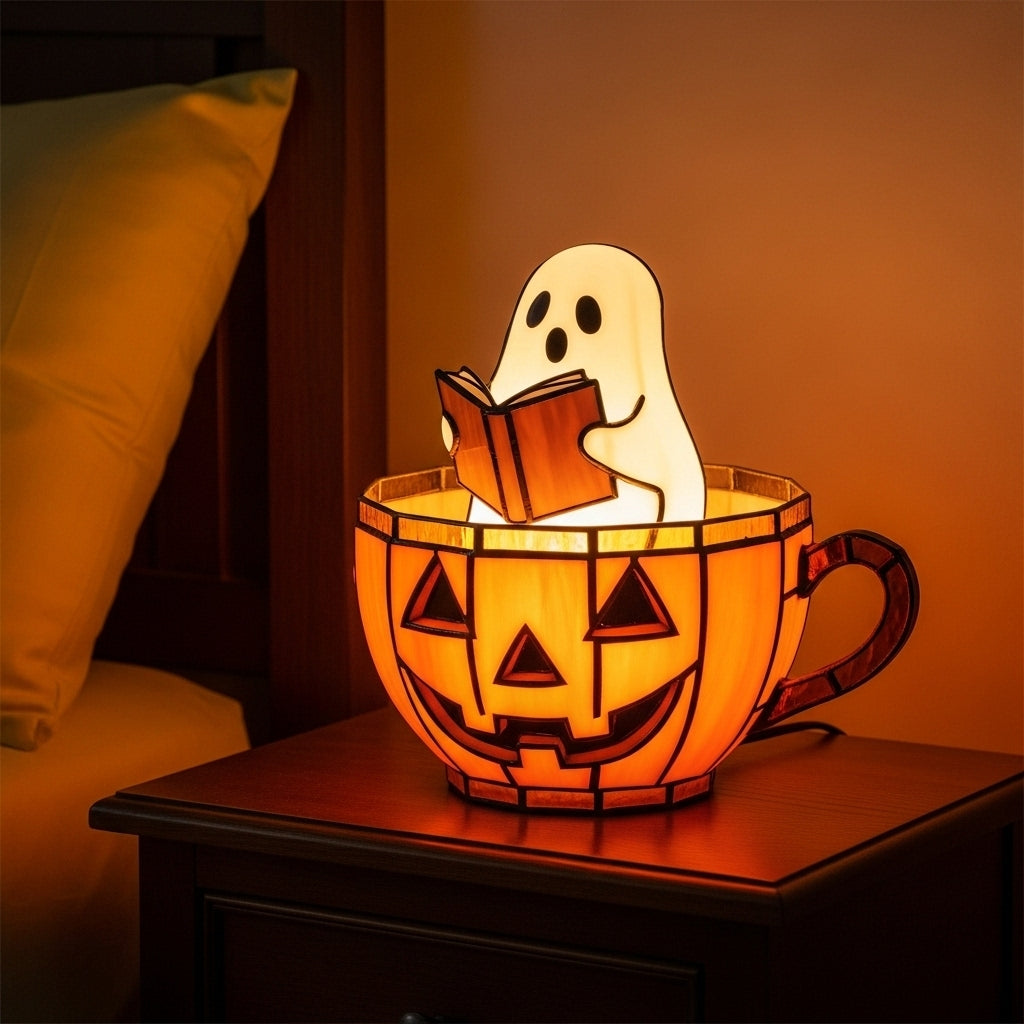 👻Cute Ghost Reading Book Lamp