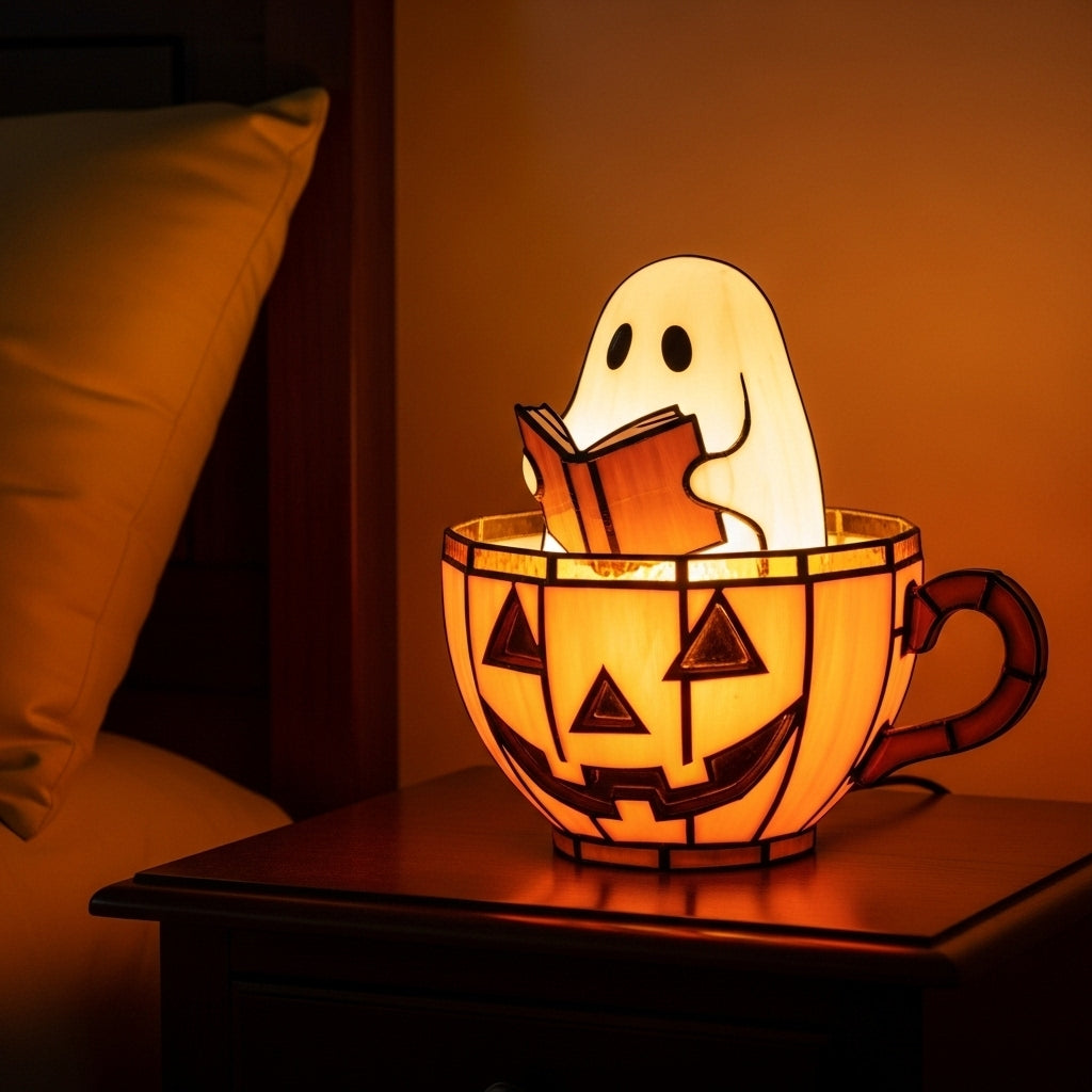 👻Cute Ghost Reading Book Lamp