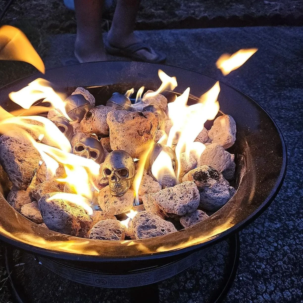 Ceramic Fireproof Fire Pit Skullš š2024 Halloween Hot Saleš„