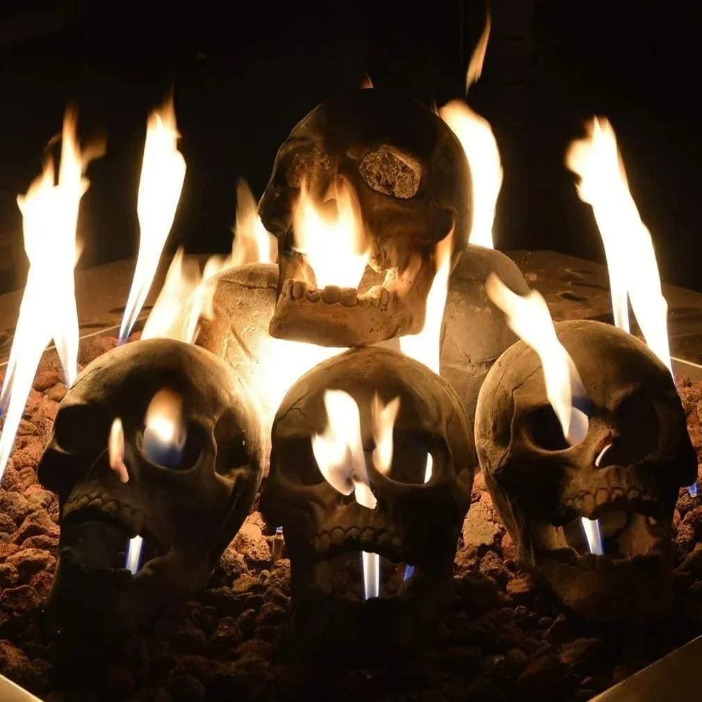 Ceramic Fireproof Fire Pit Skullš š2024 Halloween Hot Saleš„