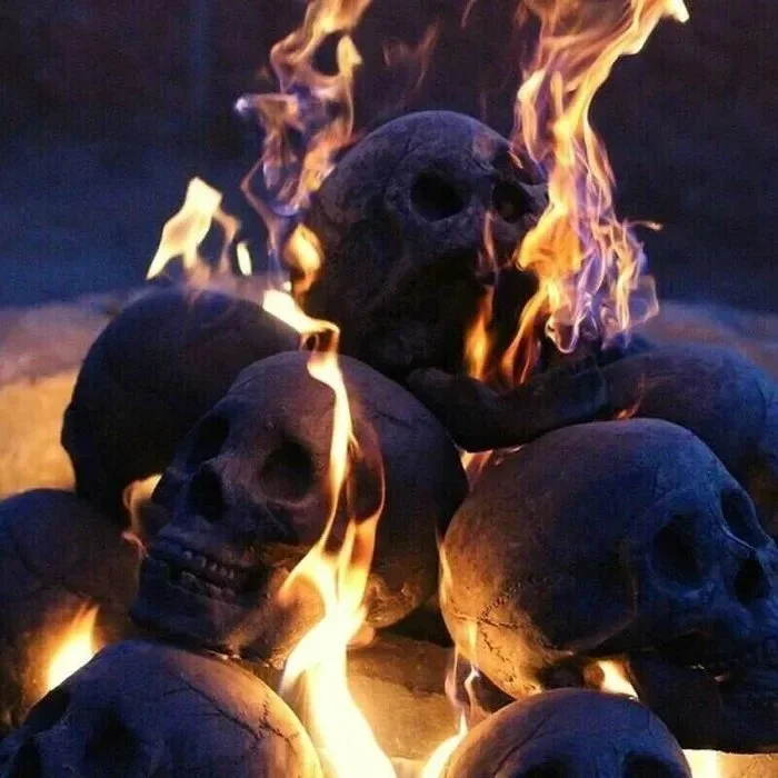 Ceramic Fireproof Fire Pit Skullš š2024 Halloween Hot Saleš„