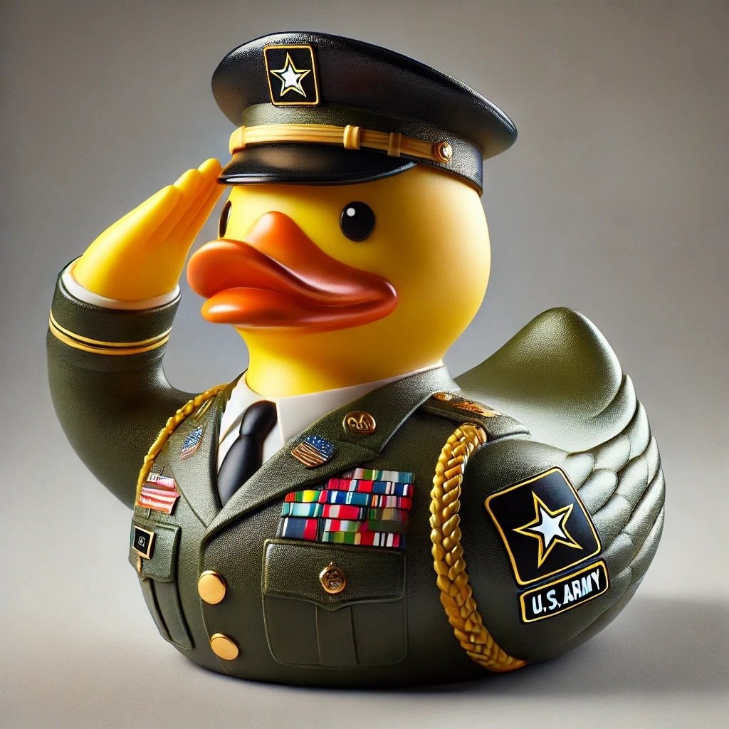 Handmade Veteran Tribute Duck - 100% Made in the USA