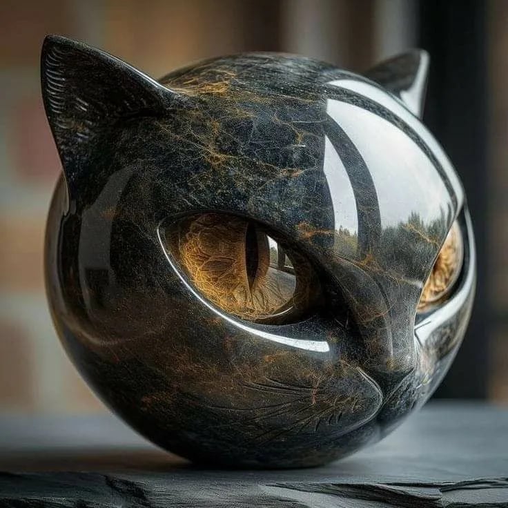 🔥LAST DAY 50% OFF🐈⬛Stately Residence Accent & Refined Present Masterpiece - Opulent Black Cat Sculpture