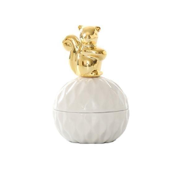 White and Gold Porcelain Jewelry Box