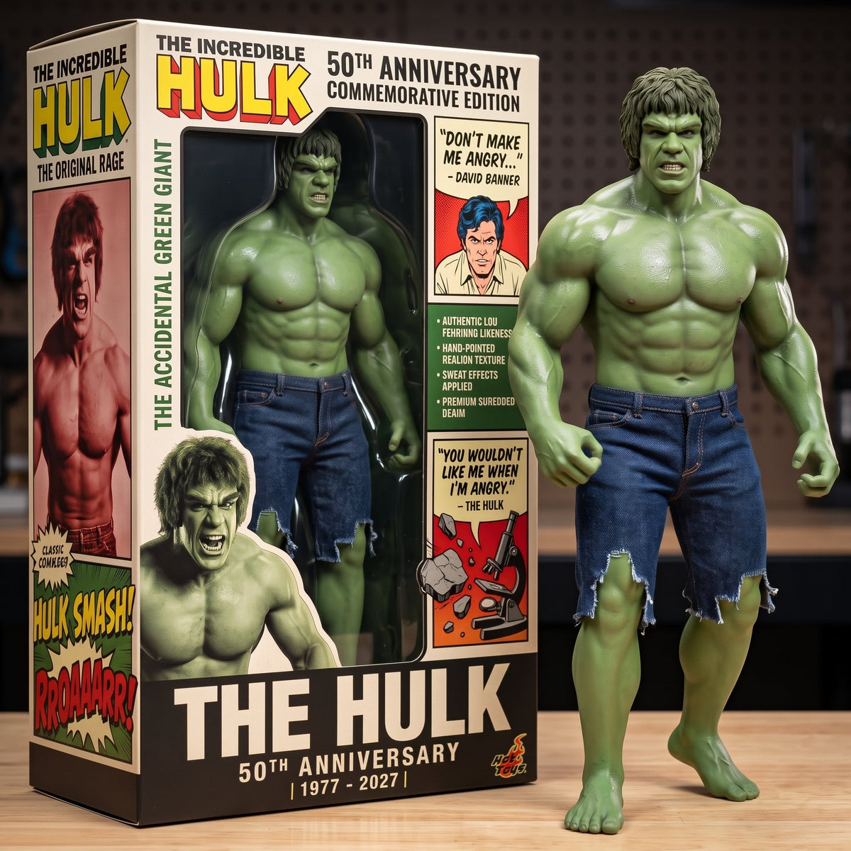Angry Green Muscle Monster 50th Anniversary Figure (1977-2027)
