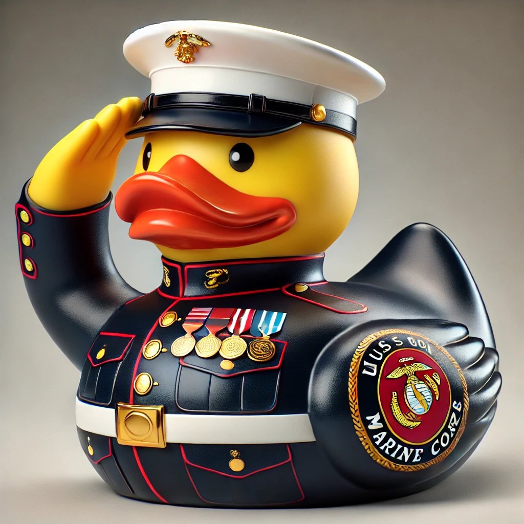 Handmade Veteran Tribute Duck - 100% Made in the USA