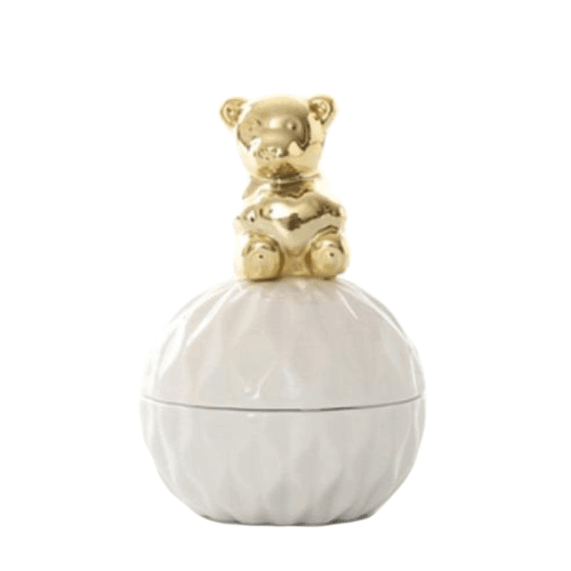 White and Gold Porcelain Jewelry Box