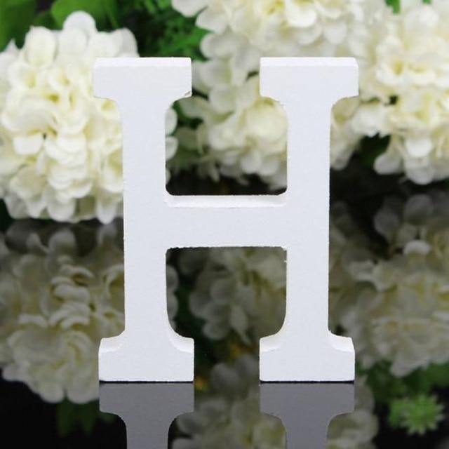 White Freestanding Mountable Wooden Alphabet Letter