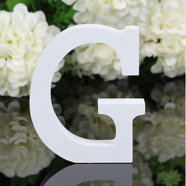 White Freestanding Mountable Wooden Alphabet Letter