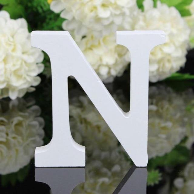 White Freestanding Mountable Wooden Alphabet Letter