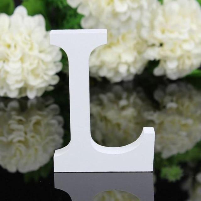 White Freestanding Mountable Wooden Alphabet Letter
