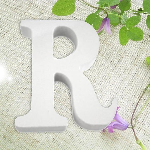 White Freestanding Mountable Wooden Alphabet Letter