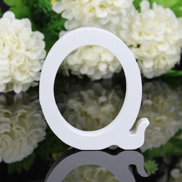 White Freestanding Mountable Wooden Alphabet Letter