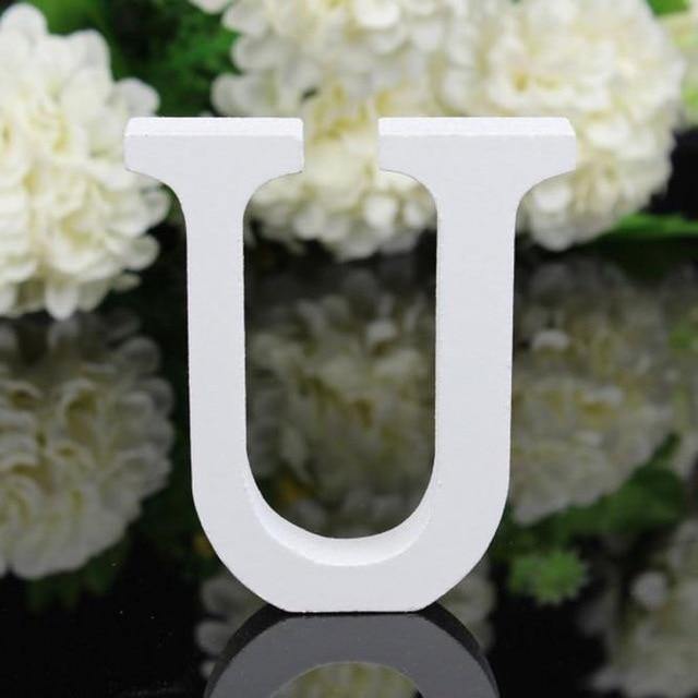 White Freestanding Mountable Wooden Alphabet Letter