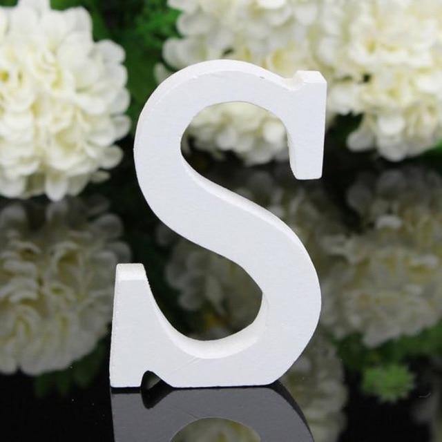 White Freestanding Mountable Wooden Alphabet Letter