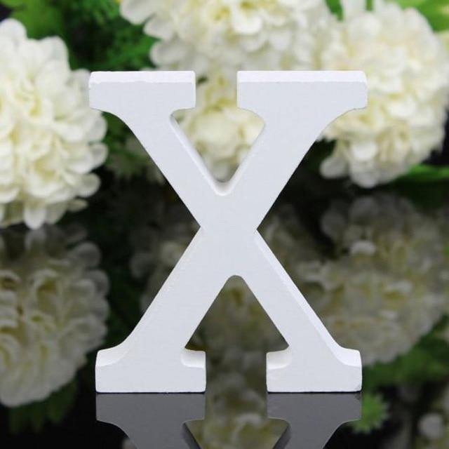 White Freestanding Mountable Wooden Alphabet Letter