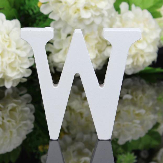 White Freestanding Mountable Wooden Alphabet Letter