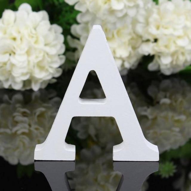 White Freestanding Mountable Wooden Alphabet Letter