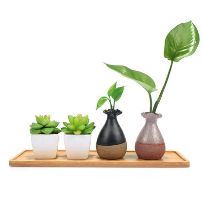 Natural Bamboo Planter Saucer Trays