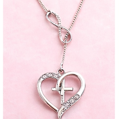Forever Hearts Cross Necklace