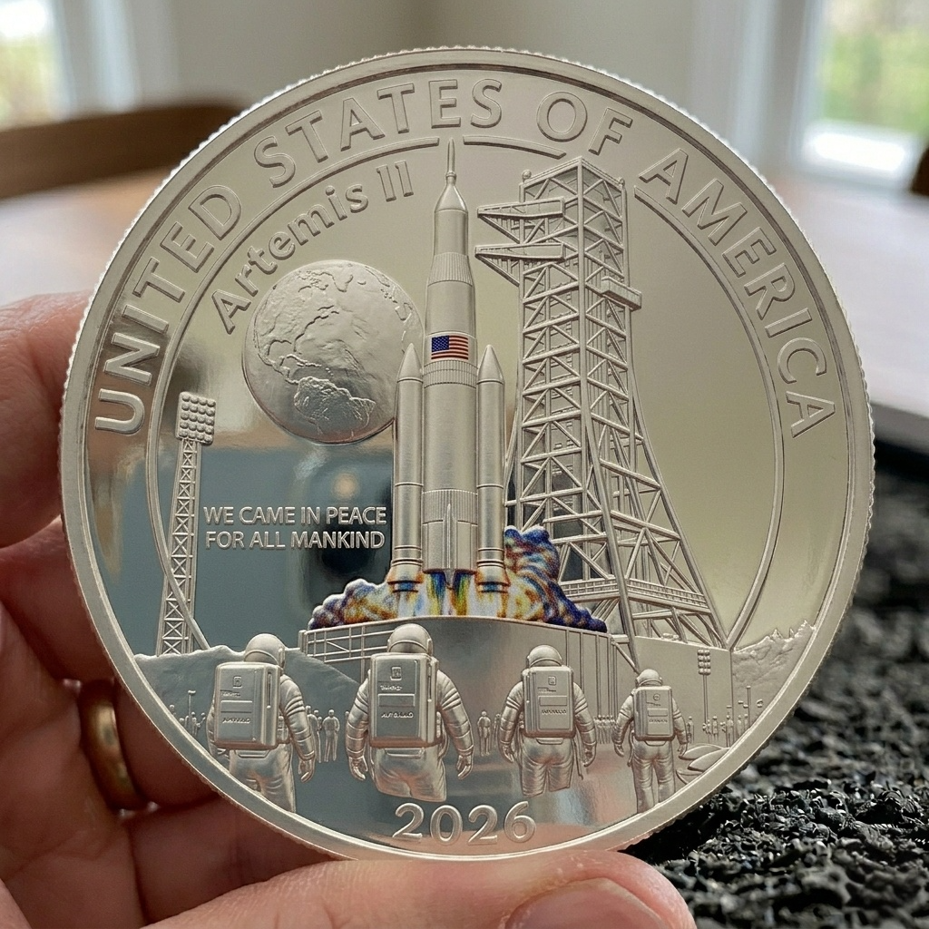 ⚡️Last Day 60% OFF -  Apollo 11 & Artemis II Commemorative Silver Coin