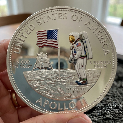 ⚡️Last Day 60% OFF -  Apollo 11 & Artemis II Commemorative Silver Coin