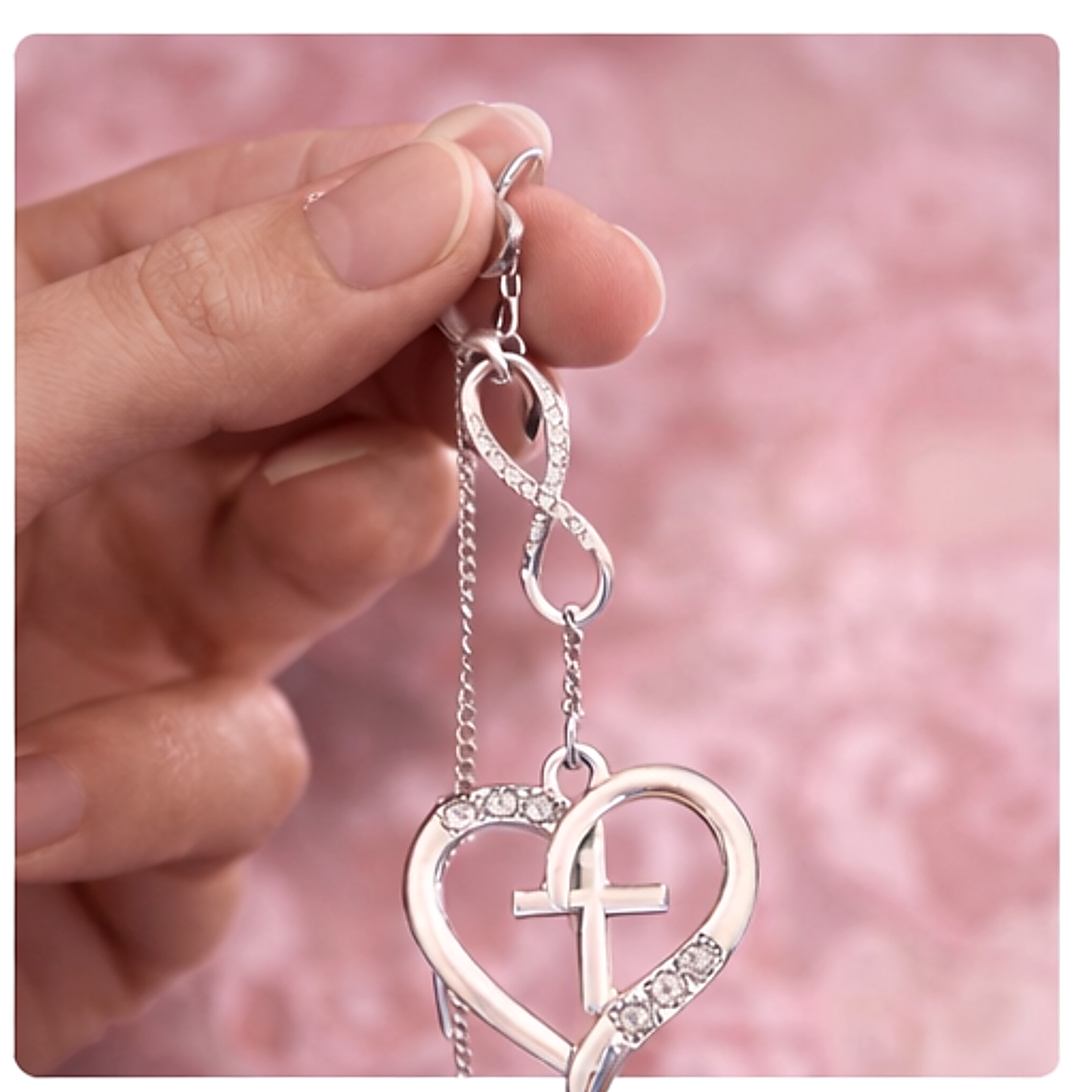 Forever Hearts Cross Necklace