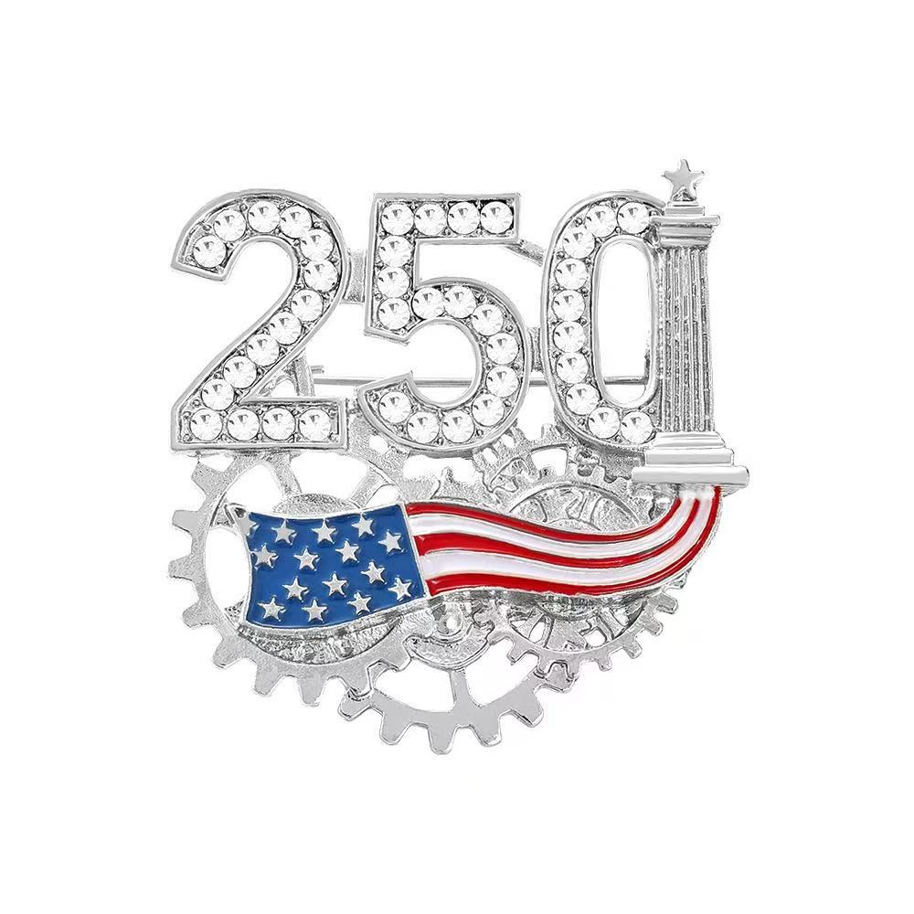 US 250th Anniversary Enamel Brooch Pin