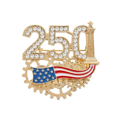 US 250th Anniversary Enamel Brooch Pin