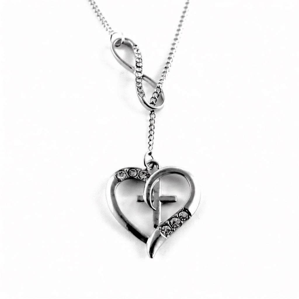 Forever Hearts Cross Necklace