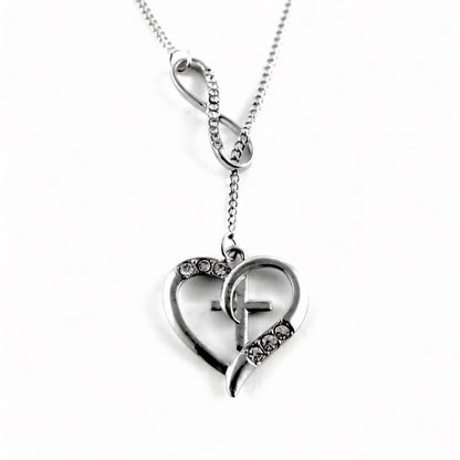 Forever Hearts Cross Necklace