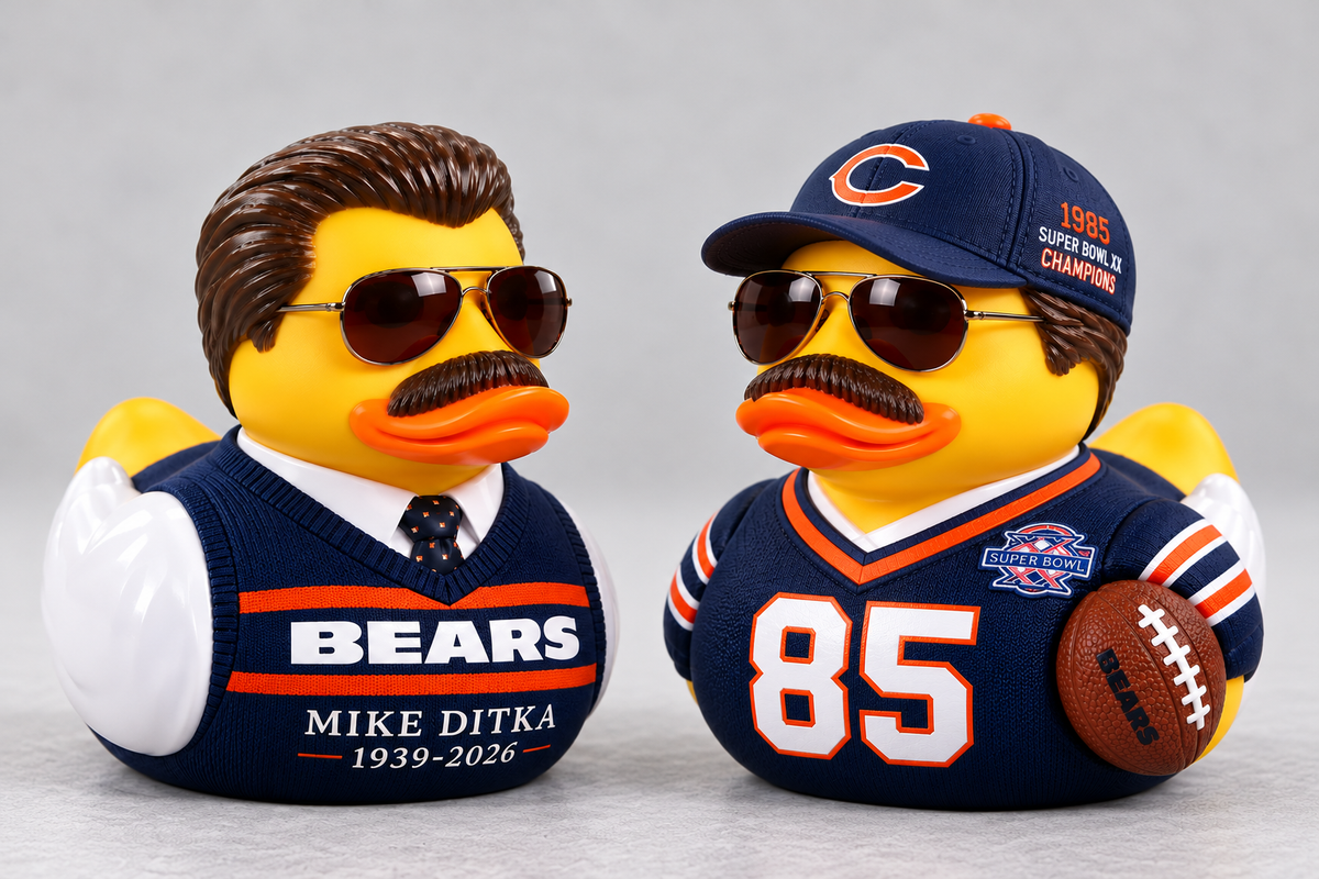 M D Bears Tribute & Commemorative Rubber Duck Figurine
