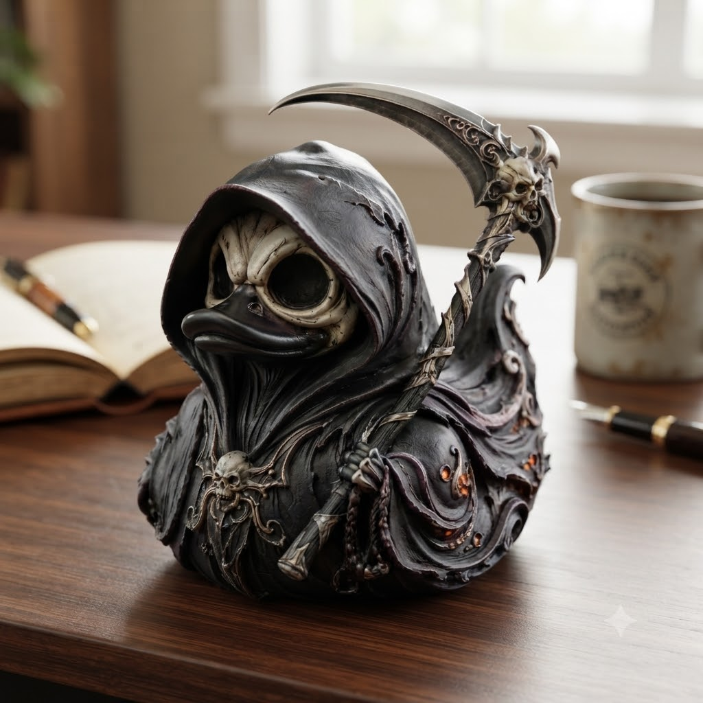 Grim Reaper Gothic Collectible Duck