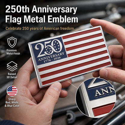 250th Anniversary Metal Flag Emblem
