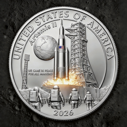 ⚡️Last Day 60% OFF -  Apollo 11 & Artemis II Commemorative Silver Coin