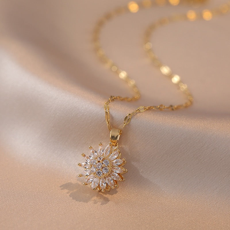Spinning SunflowerNecklace - Bee Conservation Collection
