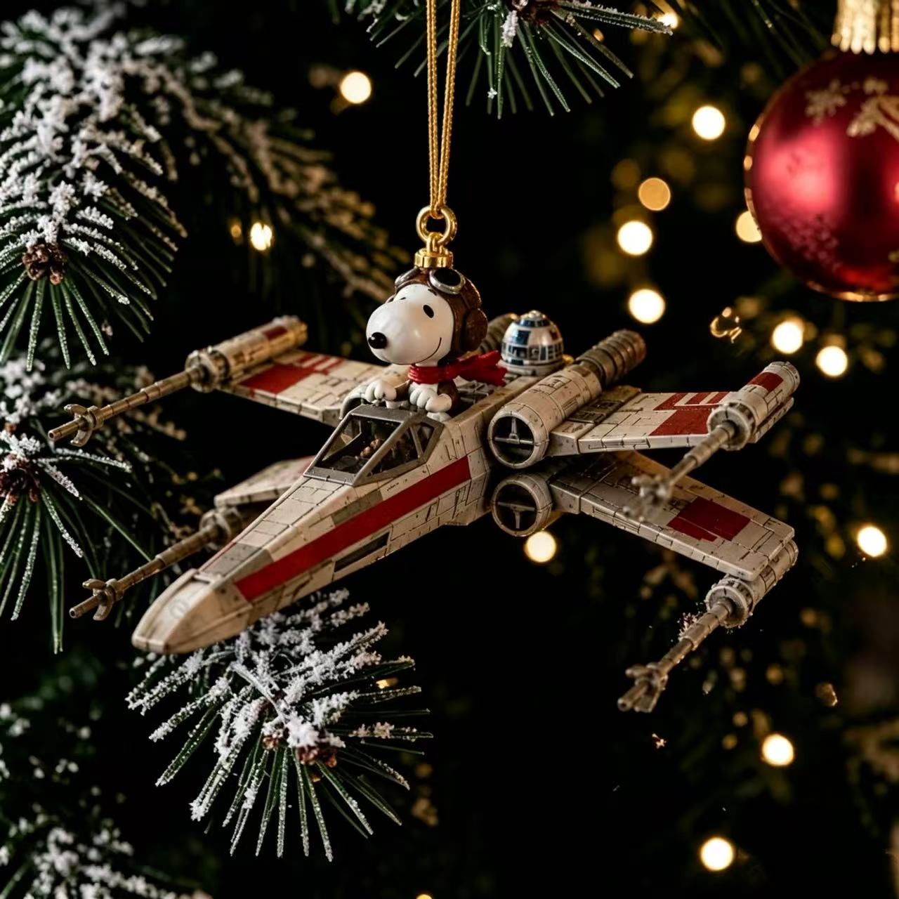 Peanuts Spy T-Fighter Christmas Ornament