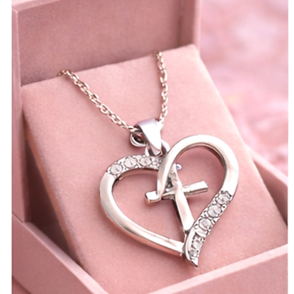 Forever Hearts Cross Necklace