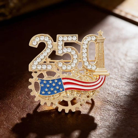 US 250th Anniversary Enamel Brooch Pin