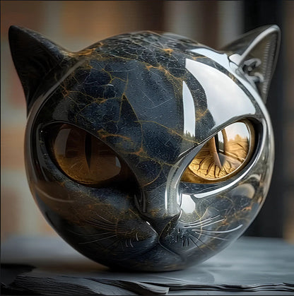 🔥LAST DAY 50% OFF🐈‍⬛Stately Residence Accent & Refined Present Masterpiece - Opulent Black Cat Sculpture