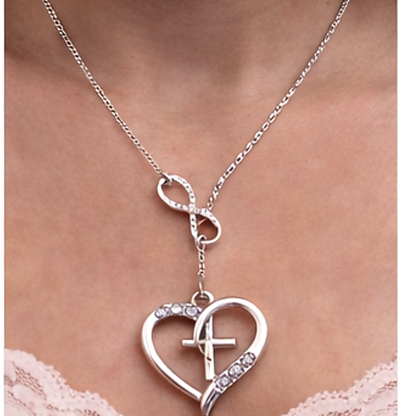 Forever Hearts Cross Necklace