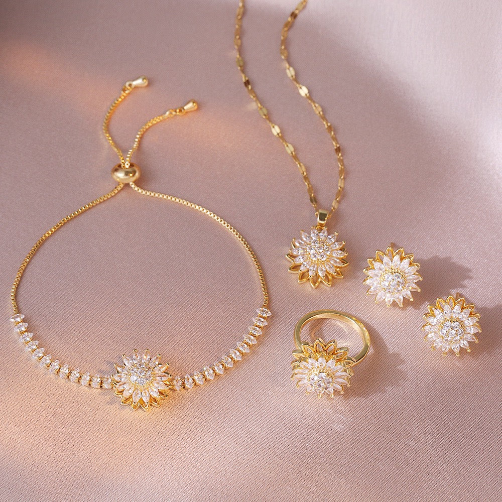 Spinning SunflowerNecklace - Bee Conservation Collection