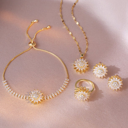 Spinning SunflowerNecklace - Bee Conservation Collection