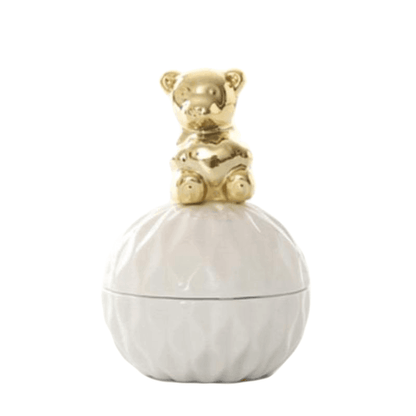 White and Gold Porcelain Jewelry Box