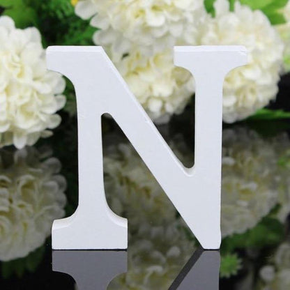 White Freestanding Mountable Wooden Alphabet Letter