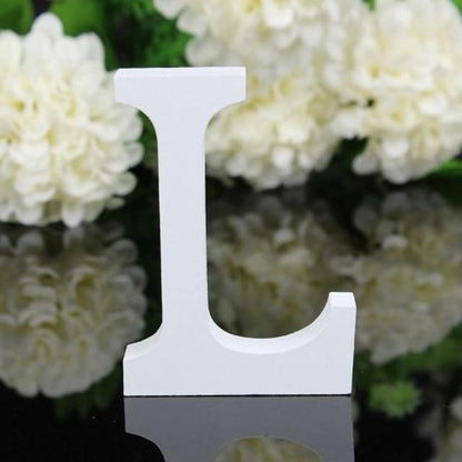 White Freestanding Mountable Wooden Alphabet Letter