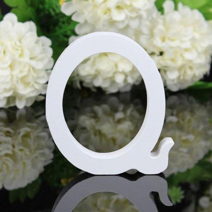White Freestanding Mountable Wooden Alphabet Letter