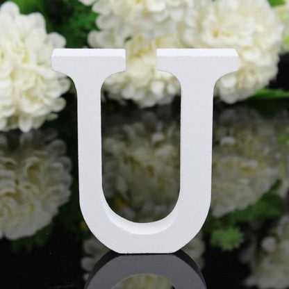 White Freestanding Mountable Wooden Alphabet Letter