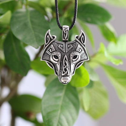 Norse Wolf Head NecklaceFfree Shipping